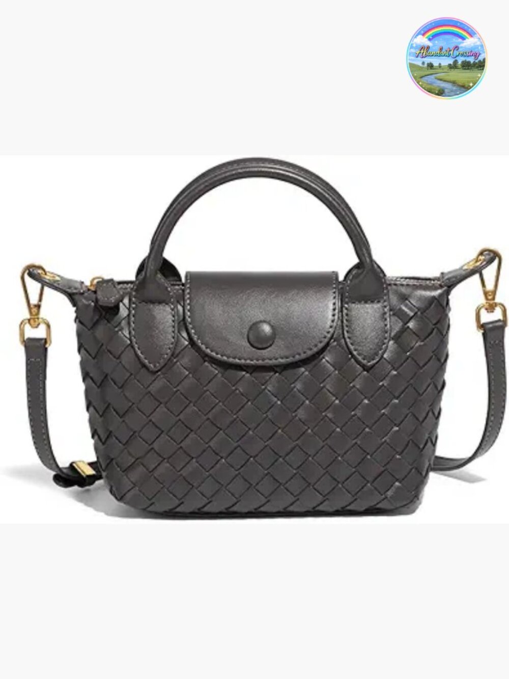 Faux Leather Braided Top Handle Satchel Handbag Women's Travel Daily Bag
